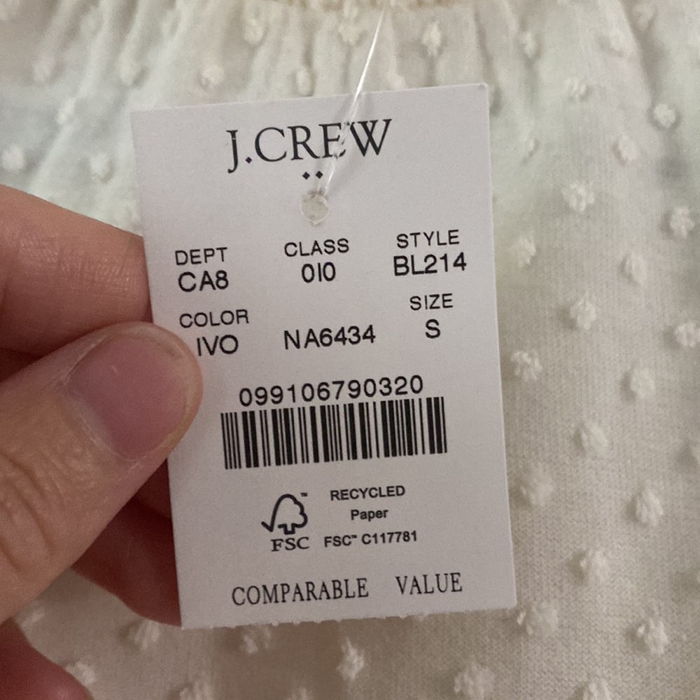 JCrew Clip-dot ruffle blouse - Picture 3 of 5
